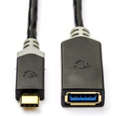 Εικόνα της Adapter Nedis USB-C Male to USB-A Female 0.15m Black CCBW61710AT015