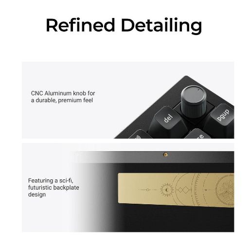 Εικόνα της Πληκτρολόγιο Keychron Q1 Ultra 8K 75% RGB Wireless Hot Swappable POM Red Switches (US) Black Q1U-M1