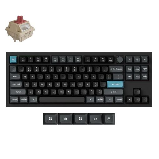 Εικόνα της Πληκτρολόγιο Keychron Q3 Ultra 8K 80% RGB Wireless Hot Swappable POM Red Switches (US) Black Q3U-M1