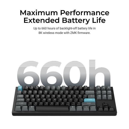 Εικόνα της Πληκτρολόγιο Keychron Q3 Ultra 8K 80% RGB Wireless Hot Swappable POM Brown Switches (US) Black Q3U-M3