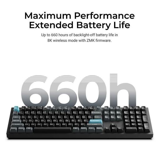 Εικόνα της Πληκτρολόγιο Keychron Q6 Ultra 8K Full RGB Wireless Hot Swappable POM Banana Switches (US) Black Q6U-M4