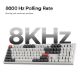 Εικόνα της Πληκτρολόγιο Keychron Q6 Ultra 8K Full RGB Wireless Hot Swappable POM Red Switches (US) White Q6U-P1