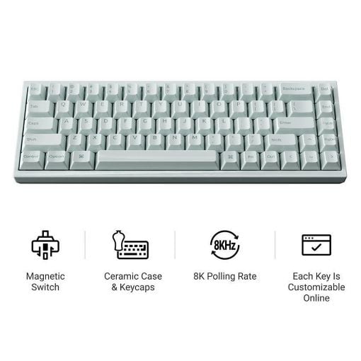 Εικόνα της Πληκτρολόγιο Keychron Q16 HE 8K Fully Assembled 65% RGB Hot Swappable Lime Magnetic Switches (US) Green Q16HW-L1