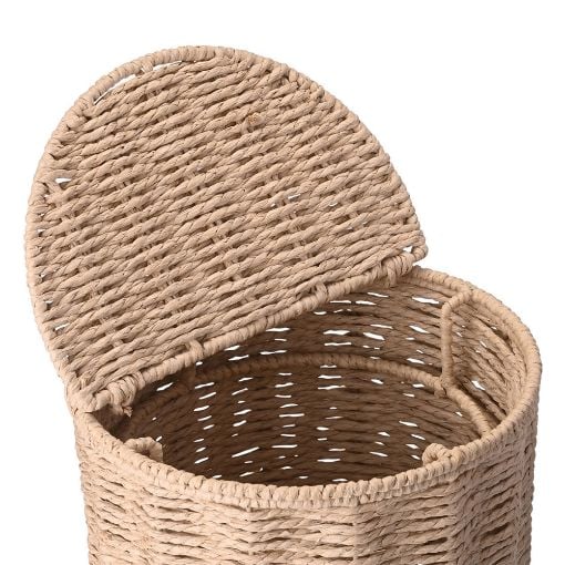 Εικόνα της Καλαθάκι Μπάνιου Estia Botanica Paper Rope με Αποσπώμενο Καπάκι 12lt Mπεζ 02-37949