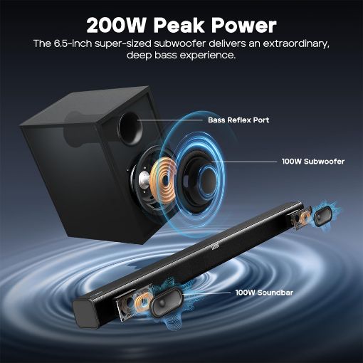 Εικόνα της Soundbar Tribit S1 with Wireless Subwoofer 200W Black E01-1935E-61