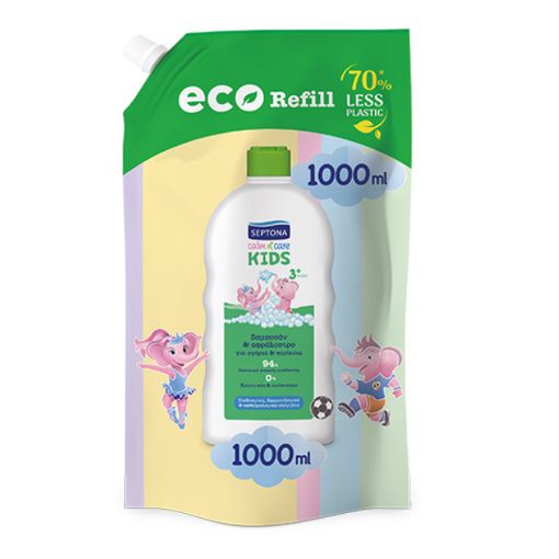 Εικόνα της Σαμπουάν & Αφρόλουτρο Septona Calm n' Care Kids για Αγόρια & Κορίτσια 1000ml