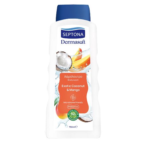 Εικόνα της Αφρόλουτρο Septona Dermasoft Exotic Coconut & Mango 750ml
