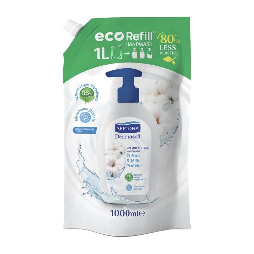 Εικόνα της Κρεμοσάπουνο Septona Dermasoft Cotton & Milk Protein 1000ml