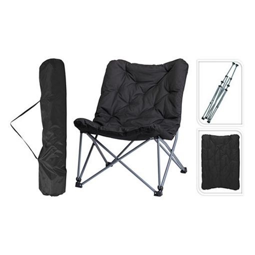 Εικόνα της Καρέκλα Camping Redcliffs Μεταλλική με PVC 83 x 74 x 91 cm Black LE8000150