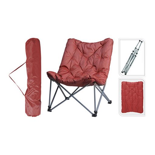 Εικόνα της Καρέκλα Camping Redcliffs Μεταλλική με PVC 83 x 74 x 91 cm Red LE8000160