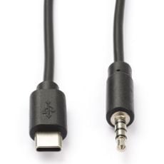 Εικόνα της Καλώδιο Nedis USB-C Male to 3.5mm Male Nickel Plated 1m Black CCGL65950BK10