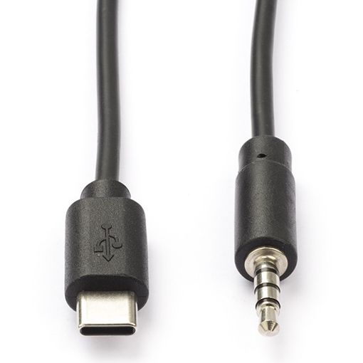 Εικόνα της Καλώδιο Nedis USB-C Male to 3.5mm Male Nickel Plated 1m Black CCGL65950BK10