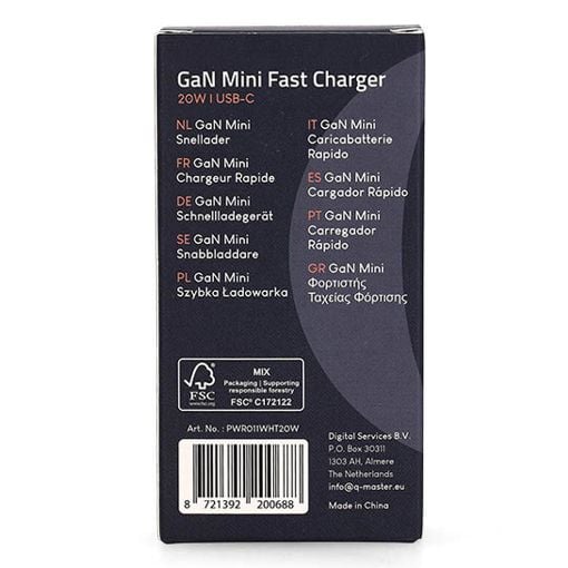 Εικόνα της Φορτιστής Q-Master GaN Mini USB-C 20W White PWR011WHT20W