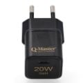 Εικόνα της Φορτιστής Q-Master GaN Mini USB-C 20W Black PWR011BLK20W