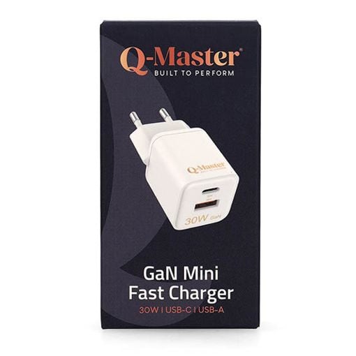 Εικόνα της Φορτιστής Q-Master GaN Mini USB-C & USB-A 30W White PWR021WHT30W