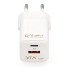 Εικόνα της Φορτιστής Q-Master GaN Mini USB-C & USB-A 30W White PWR021WHT30W