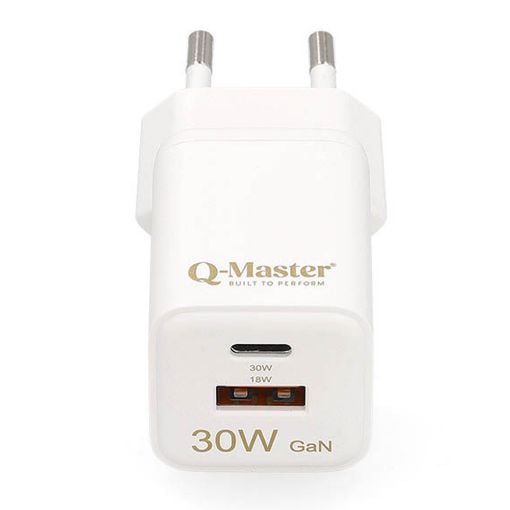 Εικόνα της Φορτιστής Q-Master GaN Mini USB-C & USB-A 30W White PWR021WHT30W