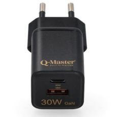 Εικόνα της Φορτιστής Q-Master GaN Mini USB-C & USB-A 30W Black PWR021BLK30W