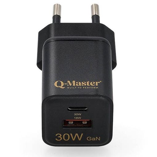 Εικόνα της Φορτιστής Q-Master GaN Mini USB-C & USB-A 30W Black PWR021BLK30W
