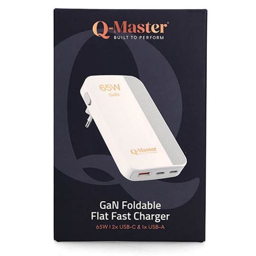 Εικόνα της Mini Φορτιστής Q-Master GaN 2x USB-C & USB-A 65W White PWR012WHT65W