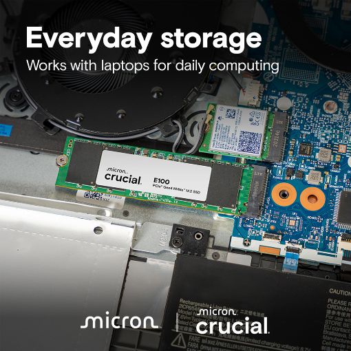 Εικόνα της Δίσκος SSD Crucial E100 480GB PCIe Gen4 NVMe M.2 CT480E100SSD8