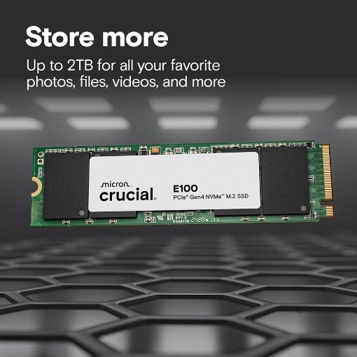 Εικόνα της Δίσκος SSD Crucial E100 480GB PCIe Gen4 NVMe M.2 CT480E100SSD8