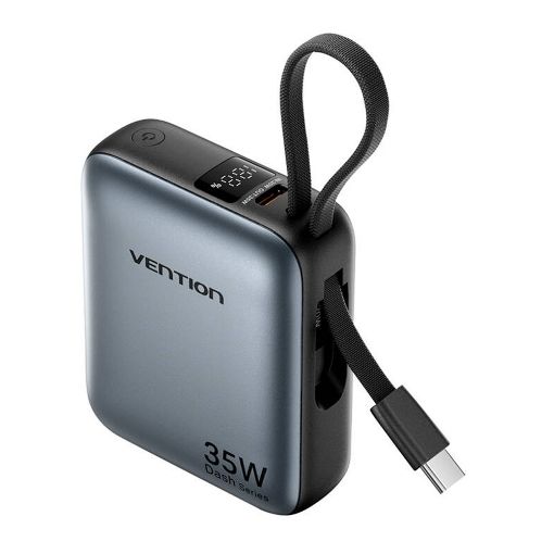 Εικόνα της Power Bank Vention Dash 10000mAh Led Display Built-Ιn USB-C 35W Gray FHEH0