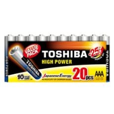 Εικόνα της Αλκαλικές Μπαταρίες AAA Toshiba High Power 1.5V 20τμχ LR03GCP MP-20