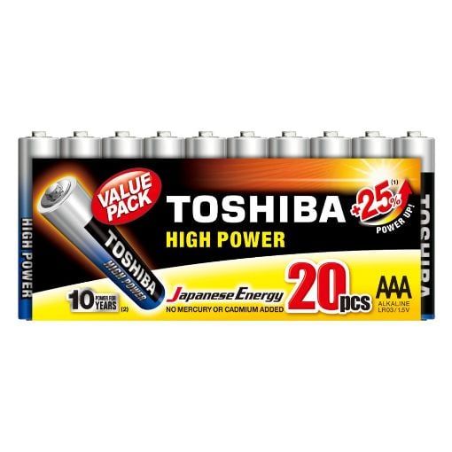 Εικόνα της Αλκαλικές Μπαταρίες AA Toshiba High Power 1.5V 20τμχ LR6GCP MP-20
