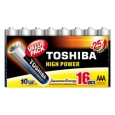 Εικόνα της Αλκαλικές Μπαταρίες AAA Toshiba High Power 1.5V 16τμχ LR03GCP MP-16
