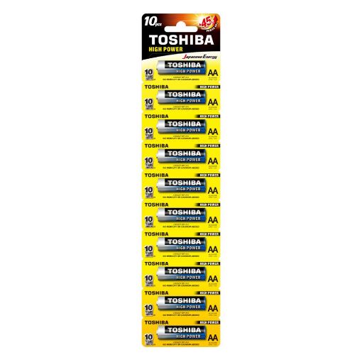 Εικόνα της Αλκαλικές Μπαταρίες AA Toshiba High Power 1.5V 10τμχ LR6GCP BP-1X10