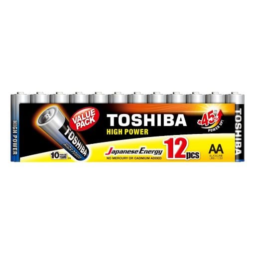Εικόνα της Αλκαλικές Μπαταρίες AA Toshiba High Power 1.5V 12τμχ LR6GCP MP-12