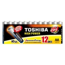 Εικόνα της Αλκαλικές Μπαταρίες AAA Toshiba High Power 1.5V 12τμχ LR03GCP MP-12