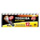 Εικόνα της Αλκαλικές Μπαταρίες AAA Toshiba High Power 1.5V 12τμχ LR03GCP MP-12