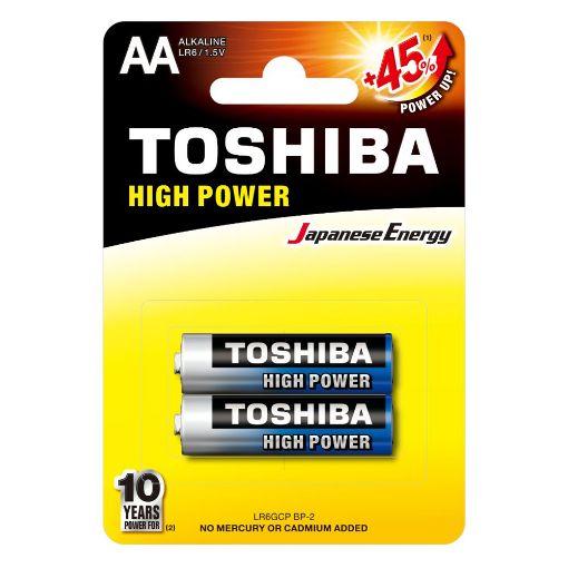 Εικόνα της Αλκαλικές Μπαταρίες AA Toshiba High Power 1.5V 2τμχ LR6GCP BP-2