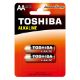 Εικόνα της Αλκαλικές Μπαταρίες AA Toshiba 1.5V 2τμχ LR6GCA BP-2C