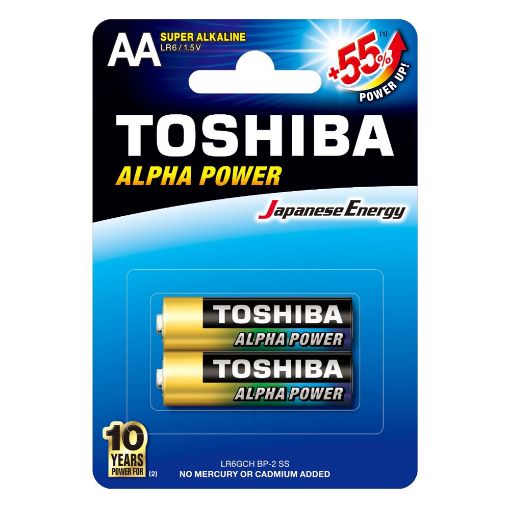 Εικόνα της Αλκαλικές Μπαταρίες AA Toshiba Alpha Power 1.5V 2τμχ LR6GCH BP-2