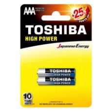 Εικόνα της Αλκαλικές Μπαταρίες AAA Toshiba High Power 1.5V 2τμχ LR03GCP BP-2