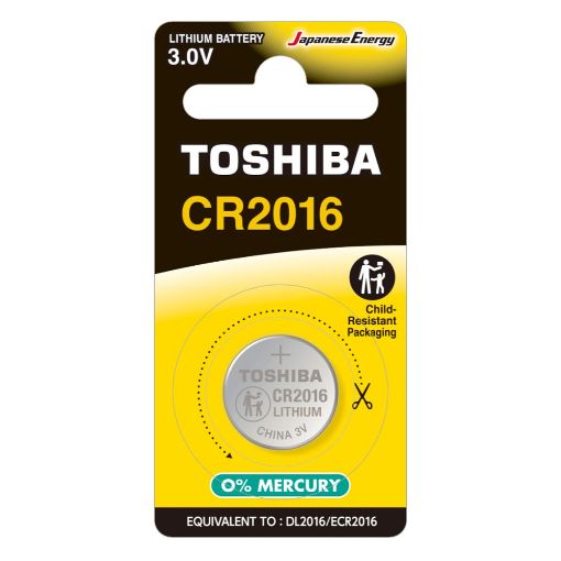 Εικόνα της Μπαταρία Λιθίου Toshiba CR2016 Mercury Free 3V CP-1C