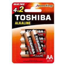 Εικόνα της Αλκαλικές Μπαταρίες AA Toshiba 1.5V 6τμχ LR6GCA BP-6C