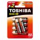 Εικόνα της Αλκαλικές Μπαταρίες AA Toshiba 1.5V 6τμχ LR6GCA BP-6C
