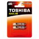 Εικόνα της Αλκαλικές Μπαταρίες AAA Toshiba 1.5V 2τμχ LR03GCA BP-2C