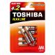 Εικόνα της Αλκαλικές Μπαταρίες AAA Toshiba 1.5V 6τμχ LR03GCA BP-6C