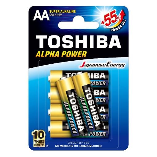 Εικόνα της Αλκαλικές Μπαταρίες AA Toshiba Alpha Power 1.5V 6τμχ LR6GCH BP6