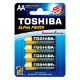 Εικόνα της Αλκαλικές Μπαταρίες AA Toshiba Alpha Power 1.5V 4τμχ LR6GCH BP-4