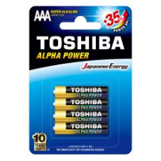 Εικόνα της Αλκαλικές Μπαταρίες AAA Toshiba Alpha Power 1.5V 4τμχ LR03GCH BP-4