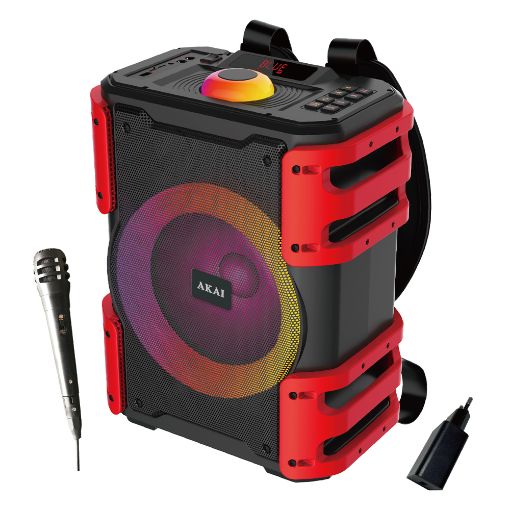 Εικόνα της Ηχείο Akai ABTS-V25 Karaoke Bluetooth 25W Black/Red