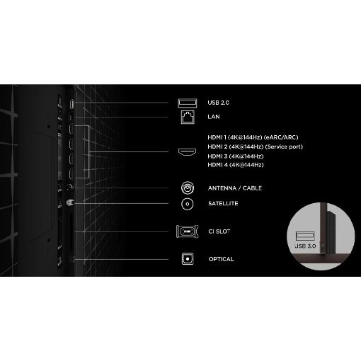 Εικόνα της Τηλεόραση TCL 85X11L 85" 4K UHD SQD-Mini LED Google TV HDR 144Hz