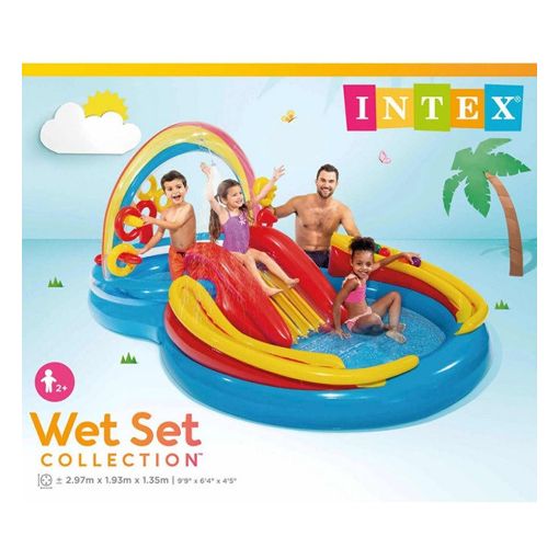 Εικόνα της Παιδική Πισίνα Intex Rainbow Ring Play Center Φουσκωτή 297 x 193 x 135 cm 57453NP