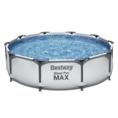 Εικόνα της Πισίνα Bestway Steel Pro Max με Μεταλλικό Σκελετό 366 x 76 cm Ανοιχτό Γκρι 56416